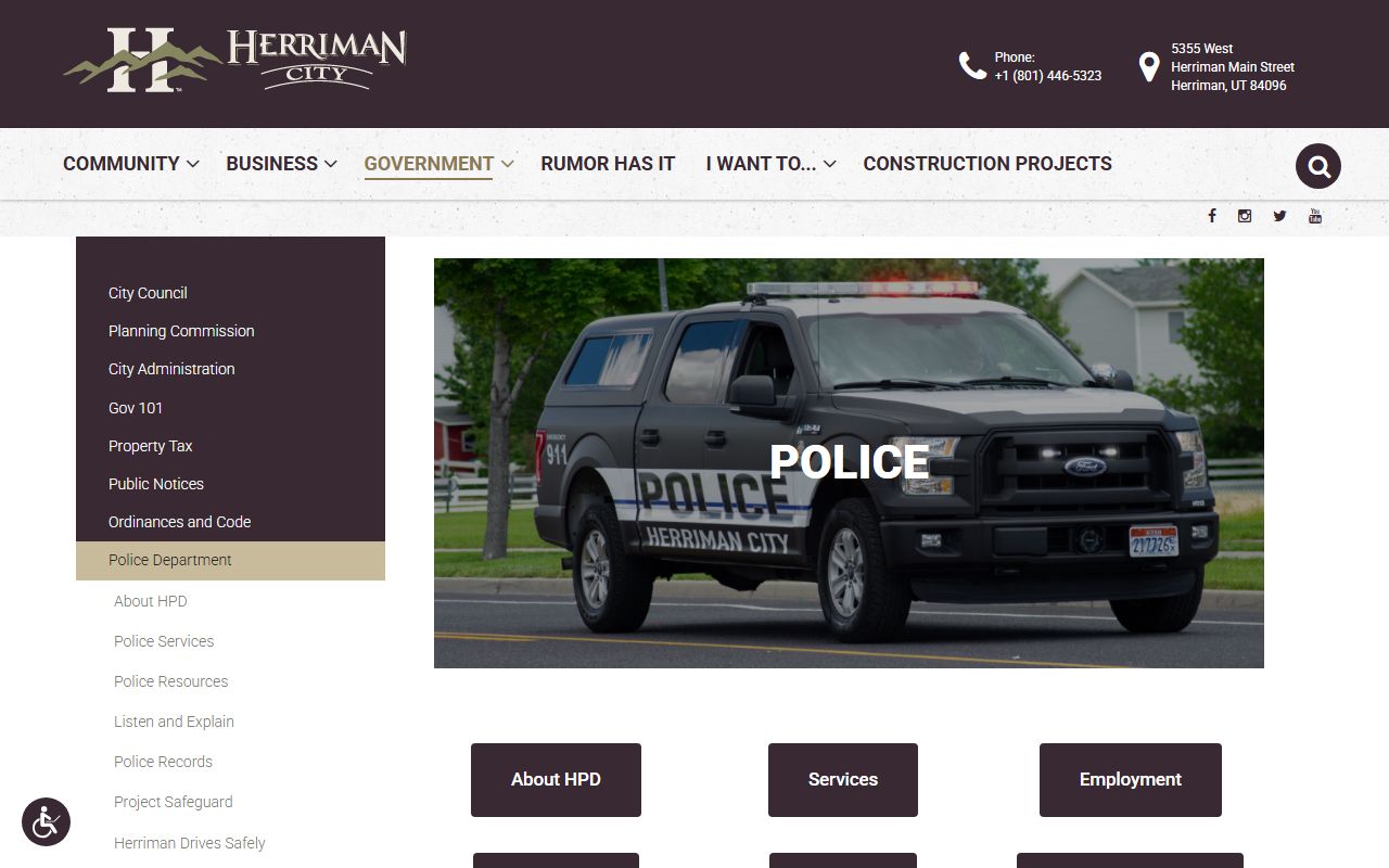 Herriman City Police Department sex offender registration