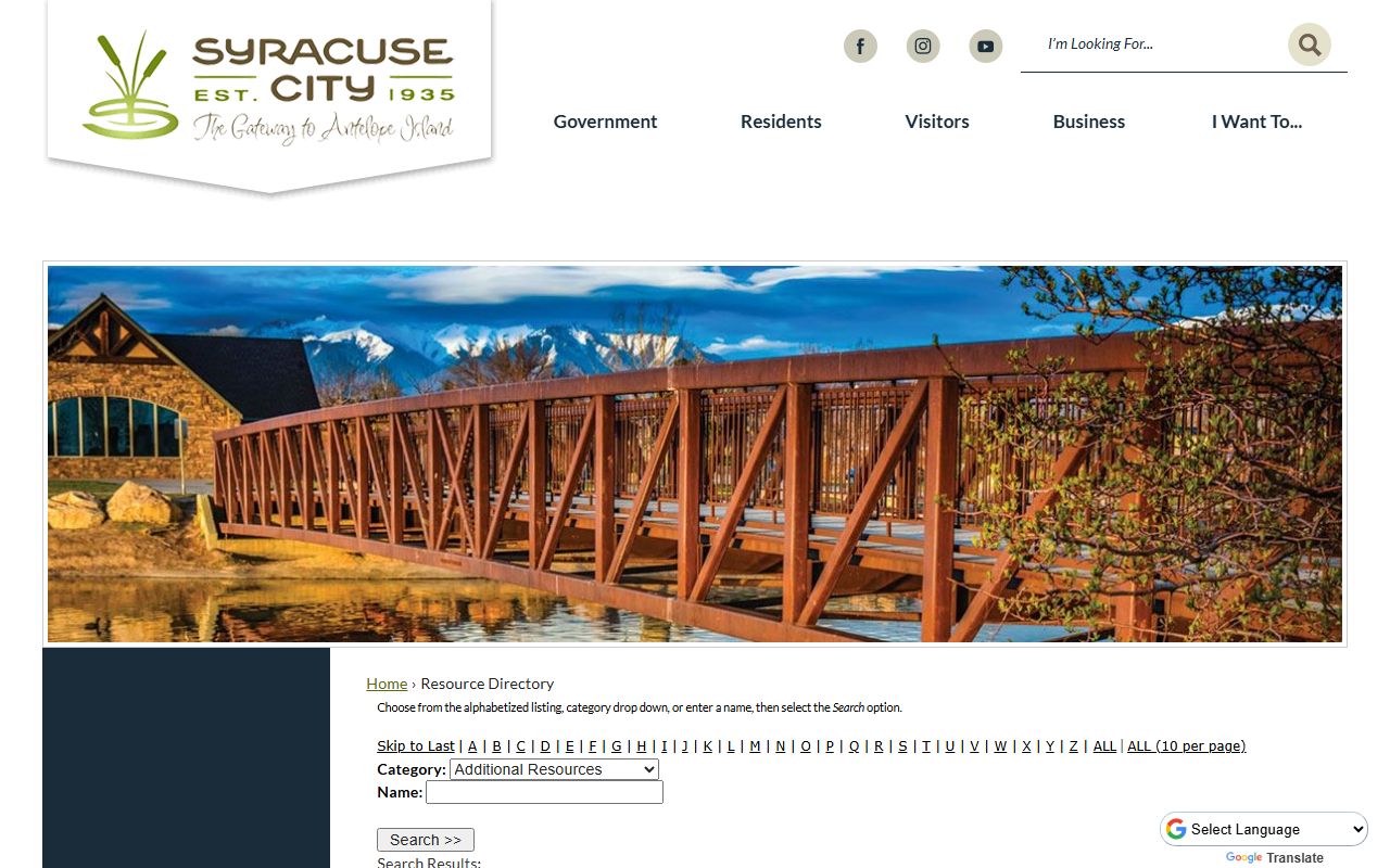 Syracuse city resources page sex offender registration information