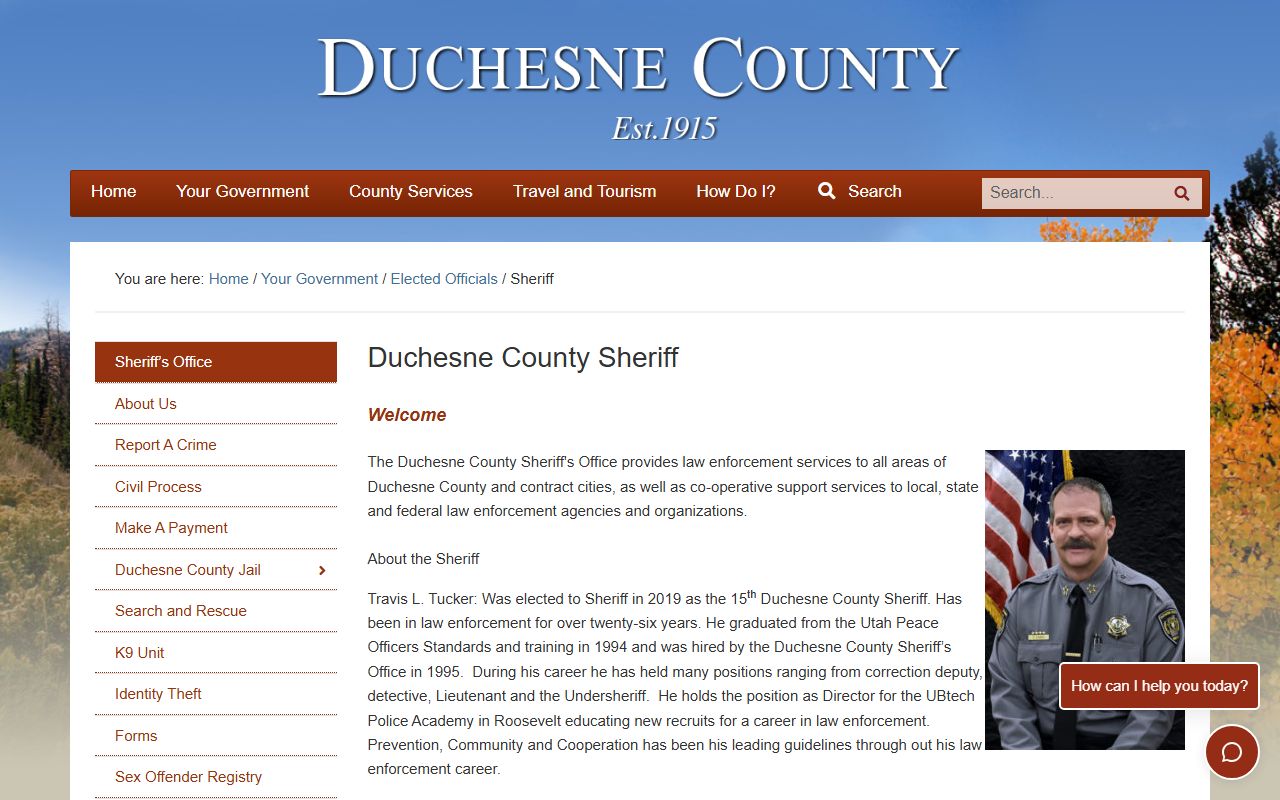 Duchesne County Sheriff sex offender registration